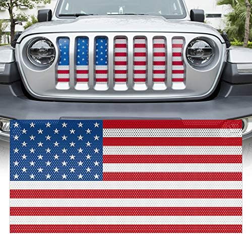 Yoursme ön ızgara ızgara ızgara Ekran Eklemek Amerikan Bayrağı Tasarım Fit ıçin Jeep Wrangler JL JLU & Gladyatör JT 2018-2021