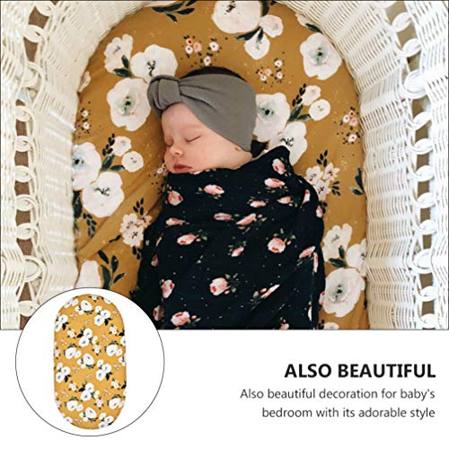 TOYANDONA Beşik yatak çarşafı Bebek Kreş Yatak Çarşafları Çiçek Desen Kaymaz Yatak Örtüsü Donatılmış Yatak Örtüsü Pamuk Elastik