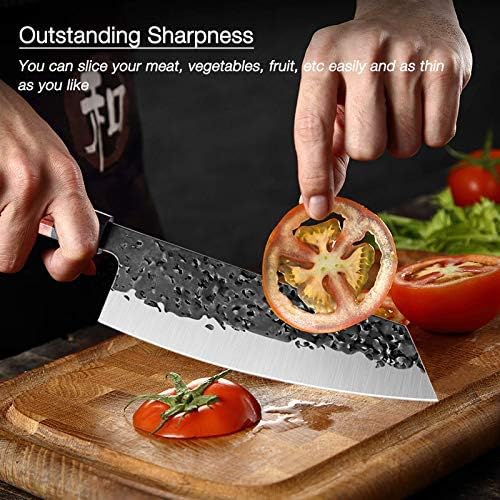 Kiritsuke Bıçak Ultra Keskin Japon Şef Bıçağı 8 İnç El Dövme Mutfak Doğrama Bıçaklar Profesyonel Alman Yüksek Karbon Çelik