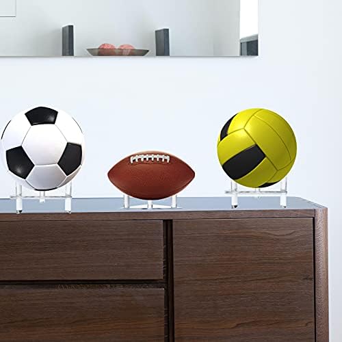 Patioer 6 Paket Akrilik Top Standı Tutucu, top Ekran Standı Şeffaf Spor Topu depolama rafı Basketbol Futbol Voleybol futbol