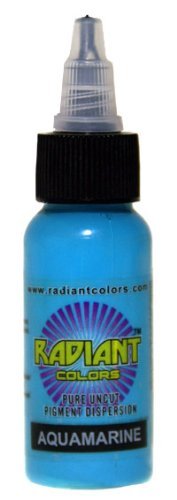 Radiant Colors-Akuamarin-Dövme Mürekkebi 1oz ABD'de Radiant Colors tarafından Üretildi