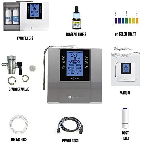 Alkali Su İyonlaştırıcı Makinesi-9 Tabak + Çift Filtre ve UV ışığı ile İçme Suyu Filtrasyon Sistemi Su Kalitesi, Arıtma, Arıtma