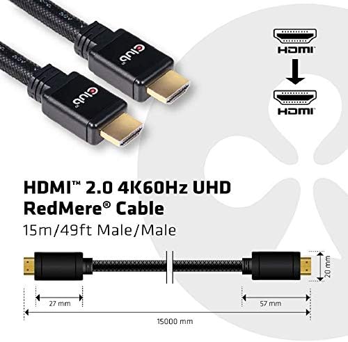 Club 3D 15M HDMI 2.0 M-M Kablo Gerçek 4K