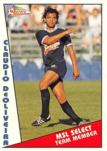 1991-92 Pasifik MSL Futbol 2B Claudio De Oliveira St. Louis Fırtına Resmi Major Soccer League Ticaret Kartı