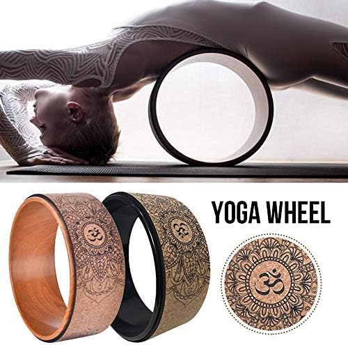 NJZYB Premium Mantar Yoga Tekerleği, En Güçlü El Yapımı Yoga Tekerleği, Rahat Dharma Pervane Tekerleği, Sırt Kıvrımlarını Germek