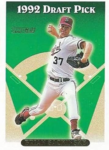 1993 Topps Altın Beyzbol 647 Brian Sackinsky RC Çaylak Kartı Baltimore Orioles Topps Şirketinden Resmi MLB Ticaret Kartı