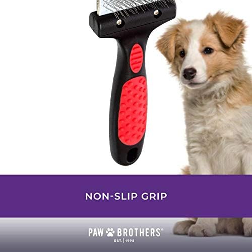 Ryan'ın Pet Malzemeleri Paw Brothers Köpekler için İki Taraflı Slicker Fırça, Esnek, Küçük, 2 inç x 2,5 inç