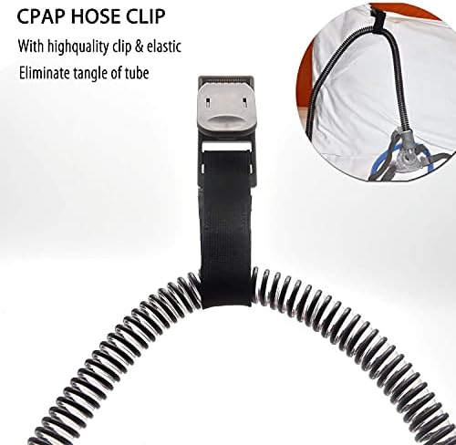CPAP Hortum Desteği Sabitleme Kelepçesi Tutucu Yönetim Çözümü Hortum Tutucu ile Set 1 ADET ve Hortum Klipsleri 2 ADET