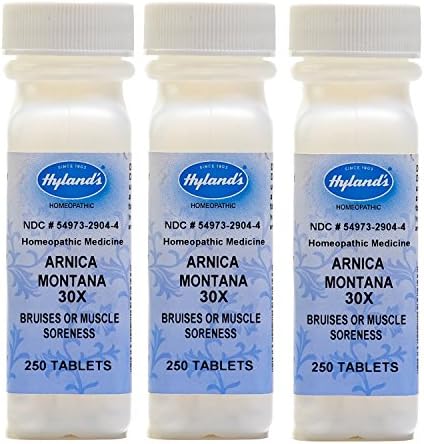 Hyland'ın Arnica Tabletleri, Arnica Montana 30x by, Çürüklerin ve Kas Ağrılarının Doğal Homeopatik Rahatlaması, Beyaz Lezzet