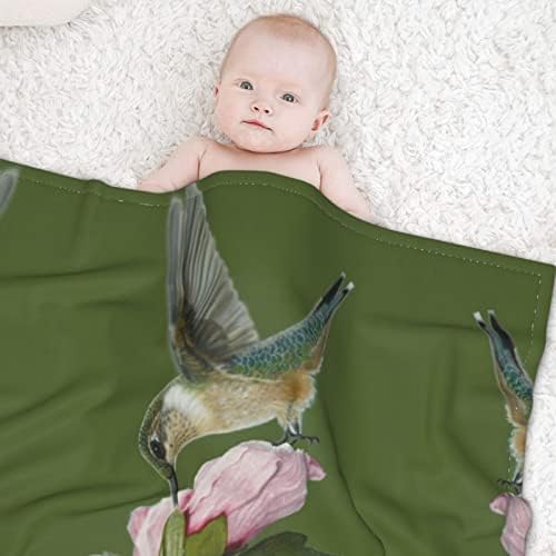 Sinek Kuşları Clipart Baskı Bebek Battaniyeleri, Bebek Kundak Battaniyesi, Peluş Polyester Kumaş, 30 X 40 İnç