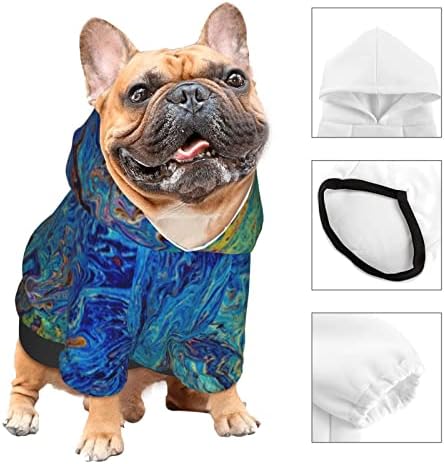 ZENMEBAN Küçük Cins Pet Giyim, Soyut Sanat Köpek Hoodies, Sıcaklık Pelerin Veya Battaniye Köpekler için-6 Boyutları
