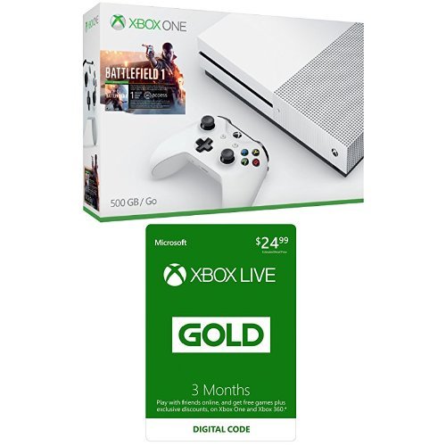 Xbox One S 500GB Battlefield Paketi + 3 aylık Xbox Live Kartı