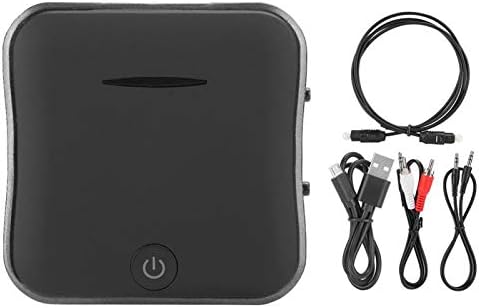 Tanke Ses Adaptörü 2 in 1 kablosuz Bluetooth 5.0 Verici Alıcı Ses Adaptörü Ev Stereo Sistemi için, Siyah