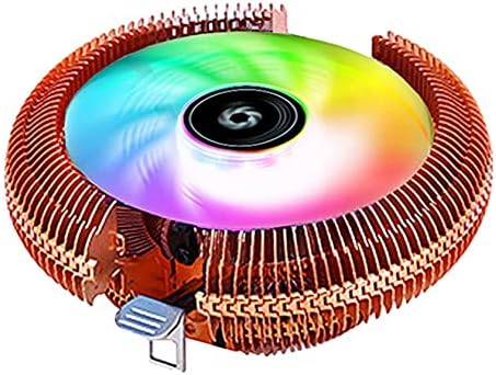 PDGJG CPU soğutucu 120mm PWM Fan 12 V 3Pin RGB Hava CPU soğutma Bilgisayar AM3 AM4 PC CPU soğutucu (Renk: Renkli ışık)