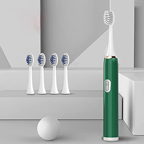 Elektrikli Diş Fırçası için Yetişkin Ev Yumuşak Kürk Yedek Başkanları Set Akülü Diş Fırçası ile Fırça Kafası Hediye (Yeşil,
