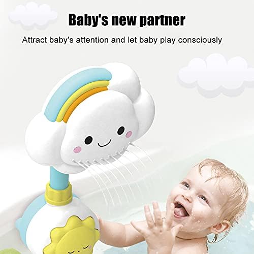 Giantree Bebek Banyo Duş Oyuncak, Ayçiçeği Su Pompası Bebek Banyo Duş Başlığı Bebekler için, Küvet Su Pompası Duş Musluk Bebekler