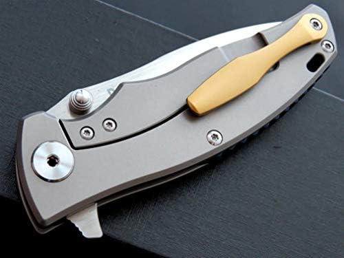 Eafengrow EF904 Çatal Katlanır Pocket Knife D2 Blade Titanyum Açık Kamp Avcılık için Klip İle Taktik EDC Flipper Aracı Kolları