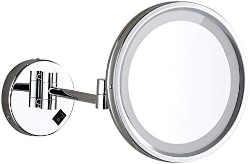 HTTWJD Aynalar, İki Taraflı Ledli Kozmetik Ayna-Erkek Tıraş Aynası / Makyaj Aynası - 3X Büyütme-Her Yöne Çevrilebilir,Kırılması