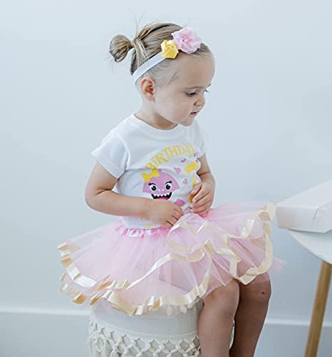 Mükemmel Pairz 2nd Doğum Günü Kıyafeti Bebek Kız Tutu Elbise Seti