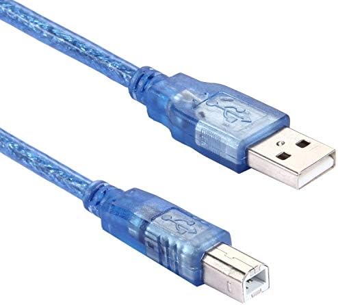 Minyangjie Konnektörler Bilgisayar Kablosu Normal USB 2.0 AM-BM Kablosu, 2 çekirdekli, Uzunluk: 5m (Mavi)