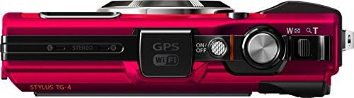 Olympus TG - 4 16 MP Suya Dayanıklı 3 inç LCD Dijital Fotoğraf Makinesi (Kırmızı) - Uluslararası Versiyon