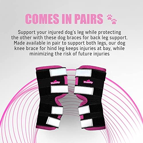NeoAlly Köpek Arka Bacak Brace Uzun Versiyon Köpek Hock, Yaralanma ve Burkulma Koruması, Yara İyileşmesi ve Artritten Stabilite