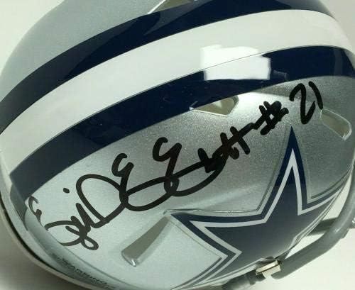 Ezekiel Elliott İmzalı Dallas Cowboys Mini Kask Fanatikleri A268611 İmzalı NFL Mini Kaskları