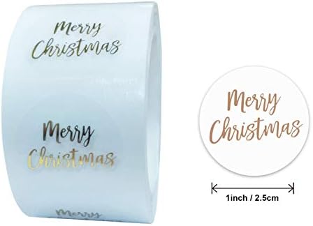 Yok / Marka 100-500 adet Yuvarlak Temizle Merry Christmas Çıkartmalar Teşekkür Kartı Kutusu Paketi Etiket Sızdırmazlık Çıkartmalar