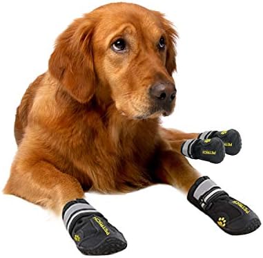 CEESC Köpek Çizmeleri Su Geçirmez Ayakkabı Ayarlanabilir Yansıtıcı Velcro Sapanlar ile Küçük Orta Büyük Köpekler için Sağlam