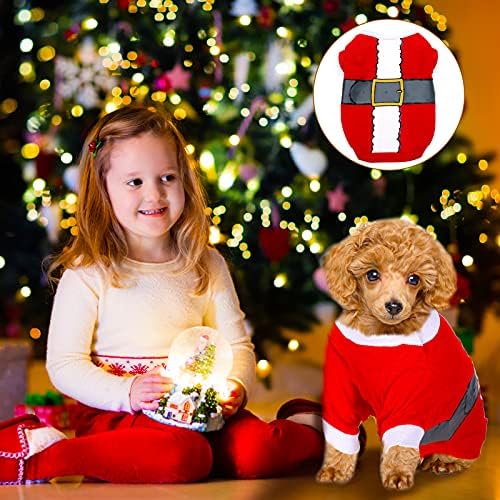 5 Parça Noel Köpek Gömlek Noel Köpek Giysileri Santa Elf Yumuşak Kostüm Kış Noel Köpek Gömlek Pet Gömlek Köpekler Kediler için