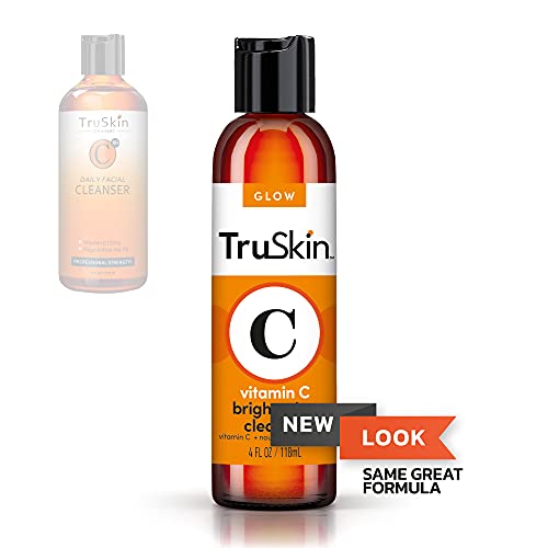TruSkin C Vitamini Yüz Temizleyici, Aydınlatıcı Yaşlanma Karşıtı Yüz Yıkama Karışımı, E Vitamini, Çay Ağacı Yağı, Kuşburnu