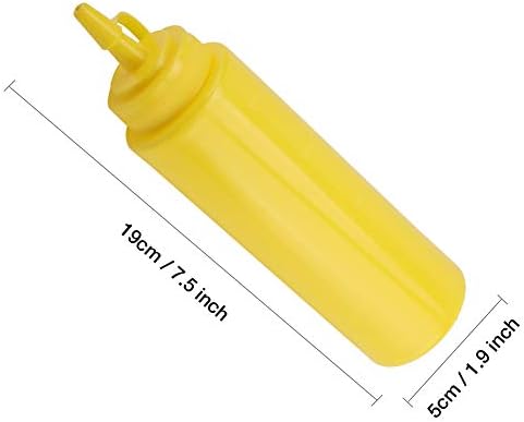 Fışkırtma Şişesi, Çevre Dostu Sıkma Şişeleri Mutfak için Barbekü için Dar Nozullu Dayanıklı PE Malzeme (sarı)