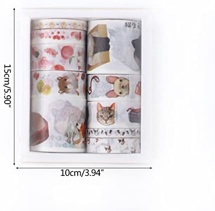 10 Adet / paket Washi Bantlar Sanat Maskeleme Bandı Scrapbooking Çıkartmaları Dekorasyon için Ideal Fotoğraf Çerçevesi Kişisel