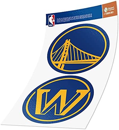 Golden State Warriors NBA Resmi Lisanslı Sticker Vinil Çıkartması Dizüstü Su Şişesi Araba Karalama Defteri (4 İnç)