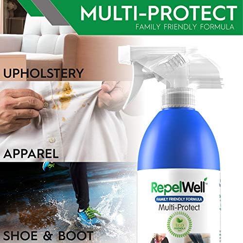 RepelWell Multi-Protect Leke ve Su İtici (12oz) Çevre Dostu, Evcil Hayvan Güvenli Sprey Eşyalarınızı Temiz, Kuru ve Yeni Gibi