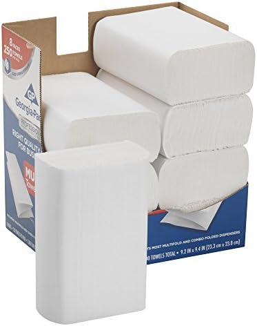 Georgia-Pacific Professional Series Premium 1-Ply Multifold Paper Towels by GP PRO (Georgia-Pacific), Beyaz, 2212014, Paket