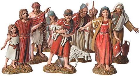 Tarihi Kostümlü Holyart Çobanları, 8 Doğuş Figürü, 10cm Moranduzzo