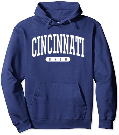 Cincinnati Hoodie Sweatshirt Kolej Üniversite Tarzı OH ABD