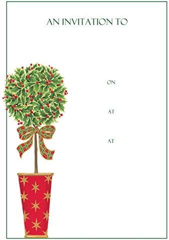 Caspari Topiary ile Eğlenceli Davetiyeleri Zarflarla Doldurun (8'li Paket), Yeşil