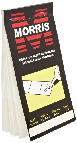 Morris Products 21238 Yazma ve Sarma Kitapçığı, 1 Etiket Genişliği, 2-1/2 Etiket Uzunluğu, 1 x 3/4 Yazma Alanı