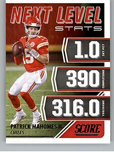 2021 Skor Sonraki Seviye İstatistikleri 2 Patrick Mahomes II Kansas City Chiefs NFL Futbol Ticaret Kartı
