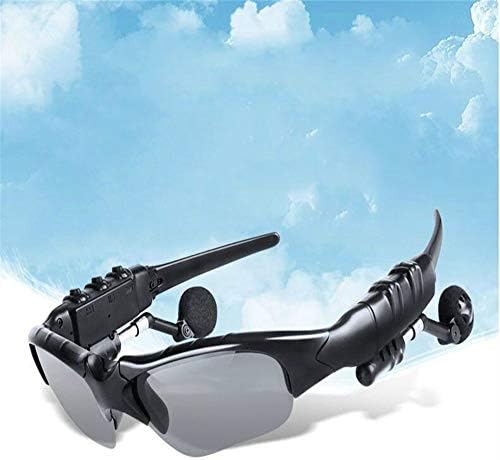 Huımıngg Akıllı Stereo Bluetooth Gözlük Kablosuz Spor Bluetooth Güneş Gözlüğü Kulaklık Gelen Ses Raporu (Renk: Siyah)