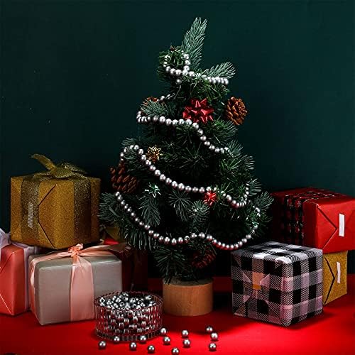 500 Pcs 0.5 inç Noel ahşap boncuk Rustik Metalik ahşap boncuk Noel Ağacı Dekorasyon Çelenk Ahşap Spacer Gevşek Çiftlik Ahşap