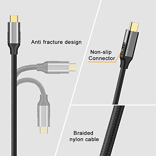 Knaive USB Tip C (Kaynak) Mini DisplayPort Mini DP Kablosu 4K @ 60Hz (Örgülü,6ft) Tek Yönlü iletim MacBook Pro MacBook Air