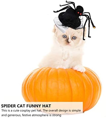 Baluue 2 adet Yaratıcı Köpek Cadılar Bayramı Şapka Komik Örümcek Desen Şapka Pet Pet Kaynağı için