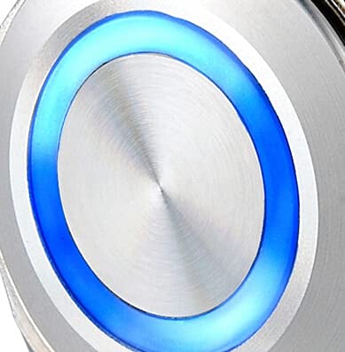 30 Parça 30MM Mavi Büyük Halka Anlık veya Mandallama 1NO1NC Paslanmaz Çelik Push Button Metal Anahtarı 6 V/ 12 V/ 24 V/ 110