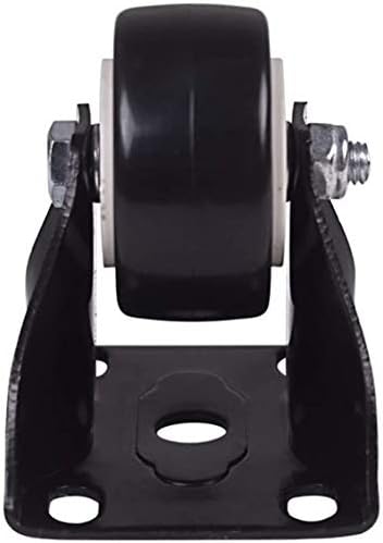Erık Xıan Arabası Mobilya Rulo için 4 Parça 1.6 inç Sabit rulo 200 kg Siyah Poliüretan Dia Ağır Tekerlekler Arabası Mobilya