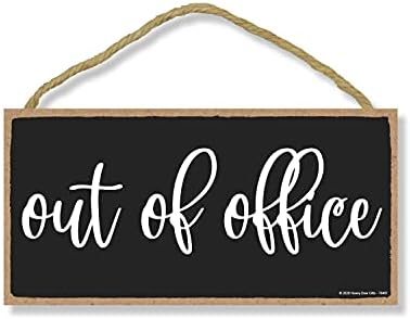 Bal Çiy Hediyeler, Ofis Dışında, Kullanılamaz, Bir Toplantıda, Ofis Kapı İşaretinden Uzakta, iş Asılı Ahşap İşaret, 5 inç x