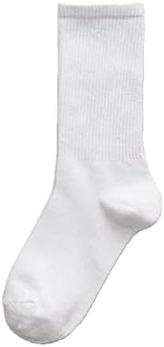 UKKD 2 Pairs Saf Pamuk kadın Çorap Düz Renk Yumuşak Moda Kız Siyah ve Beyaz Rahat Çorap