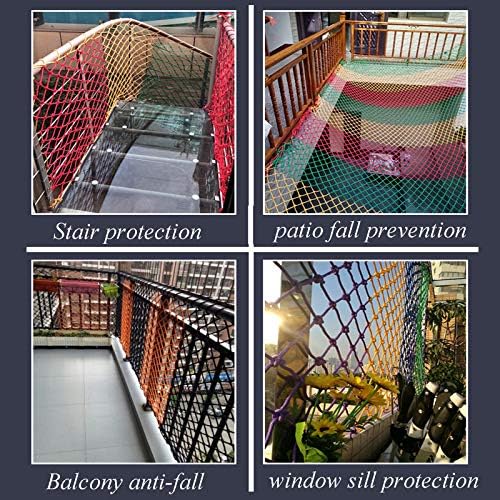MAHFEİ Dayanıklı Çocuk güvenlik Ağı, merdiven koruma Ağı Anaokulu Dekorasyon Net Anti-Sonbahar Net Bahçe Çit Renk Naylon Anti-Sonbahar